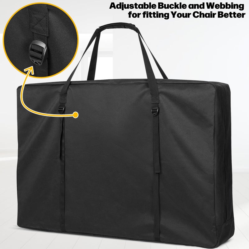 GRAOSO Carrying Bag for Folding Chair  Storage Case Fits for Beach Chair  Zero Gravity Lounge Chair  Director Chair  Folding Walker/Wheelchair  Great for Camping  Travel  Outdoors  Black - Image 5